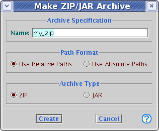 Make ZIP/JAR archive window