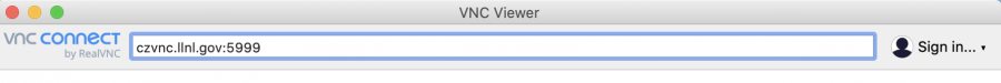 VNC address bar