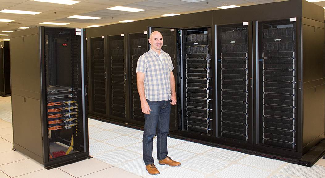 Ned Bass in front of one of LC's Lustre systems