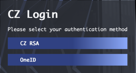 CZ Login Window