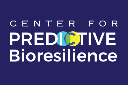 Center for Predictive BioResilience logo on dark blue background