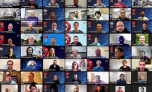 A large scale virtual conference, with at least 56 members shown calling in