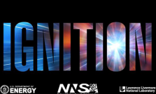 Large text that reads "IGNITION" with the DOE, NASA, and LLNL logos displayed beneath it