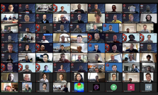 A video call featuring members of the computational math community