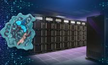 Collage of high performance computer and cancer cell