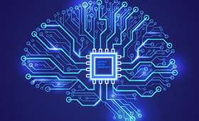 Brain and chip abstract image