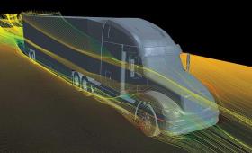 Truck airflow simulation