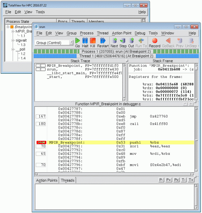 Debugging in C With TotalView