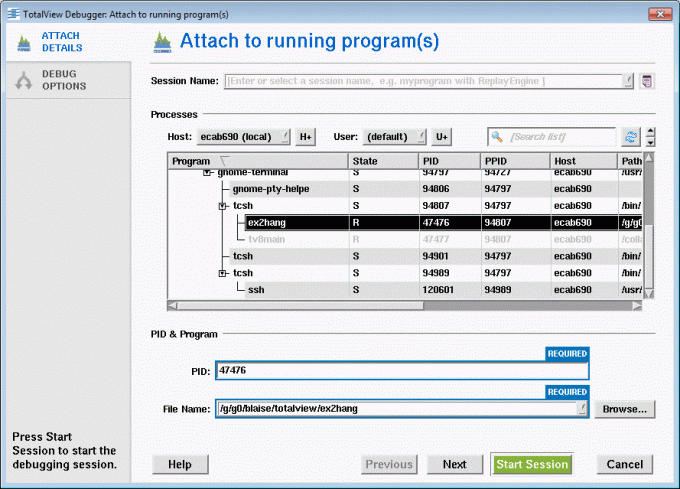 New Program attach