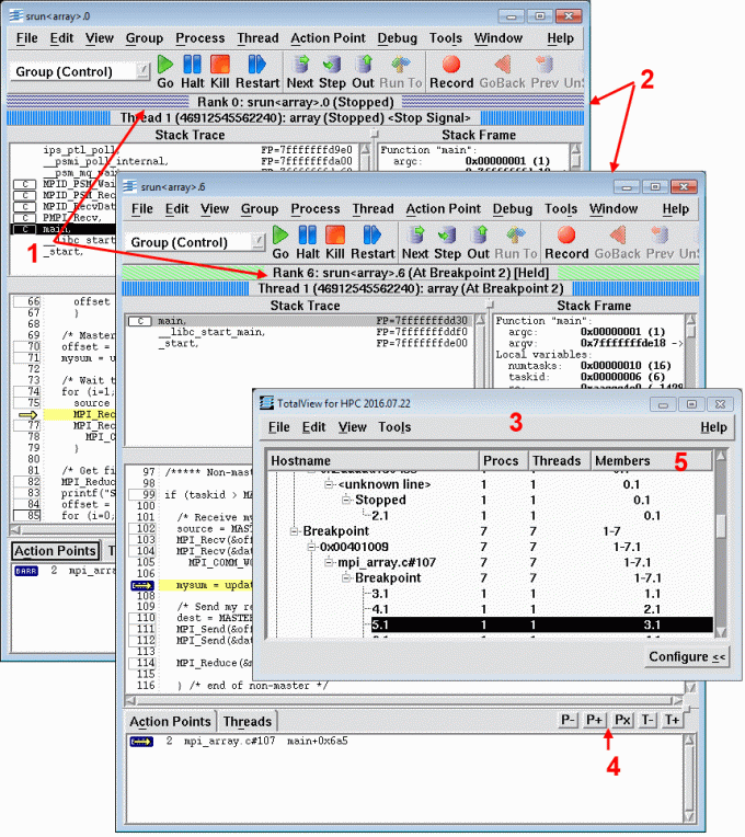 Debugging in C With TotalView