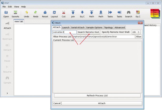 STAT GUI window - Case 2 as described above