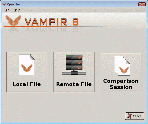 Using vampirserver following steps as noted above.