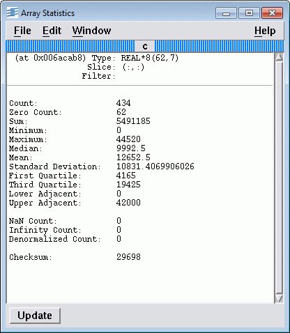 Array Statistics