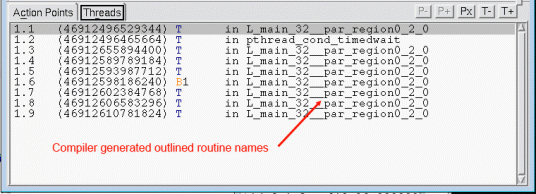 outlined Routine Names