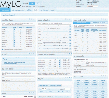 myLC window, screenshot