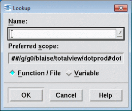 Lookup Dialog Box