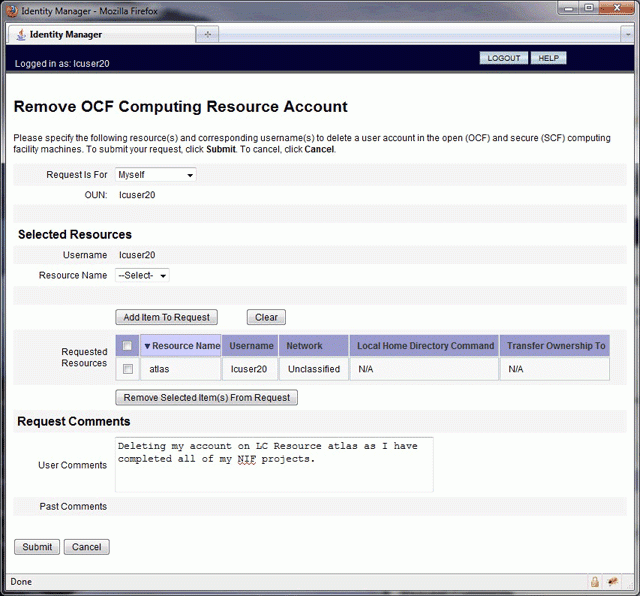 Remove OCF account menu, screenshot