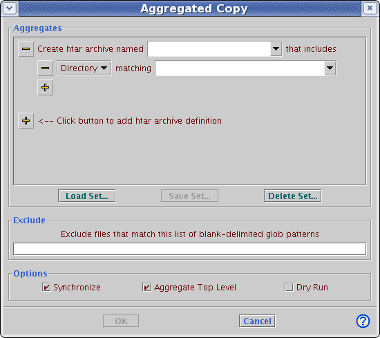 Aggregated copy dialog