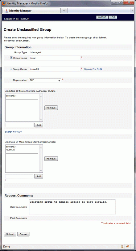 Create unclassified group menu, screenshot