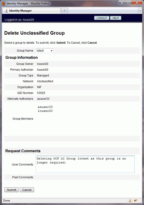 Delete unclassified group menu, screenshot