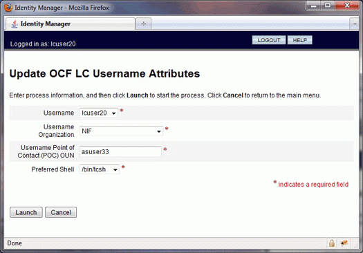 menu screenshot, example