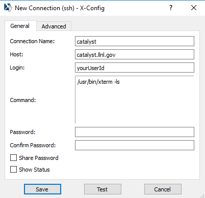 New Connection Method dialog box window, screenshot